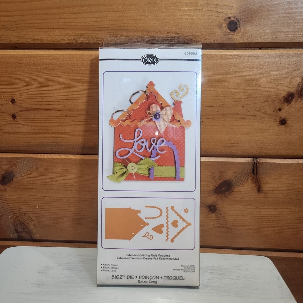 Sizzix Bigz Die XL Extra Long Album House by Rachel Bright 656696